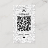 Carte de visite QR Code Boulangerie Instagram Chef (Dos)