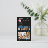 Carte de visite QR Code Boulangerie Instagram Chef (Debout devant)