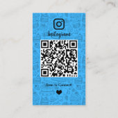 Carte de visite QR Code Boulangerie Instagram Chef (Dos)