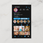 Carte de visite QR Code Boulangerie Instagram Chef (Devant)