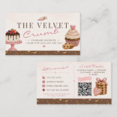 Carte de visite QR Code Boulangerie Maison Rose Te (Devant / Derrière)