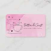 Carte de visite QR Code Boulangerie Rose | Bak Wat (Devant)