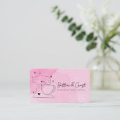 Carte de visite QR Code Boulangerie Rose | Bak Wat (Debout devant)