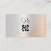 Carte De Visite QR Code Boutique Clothing Metallic Luxury  (Dos)