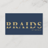 Carte De Visite QR Code Braids Beauté Salon Braiding Coiffeuse (Devant)