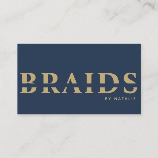 Carte De Visite QR Code Braids Beauté Salon Braiding Coiffeuse (Devant)