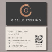 Carte De Visite QR Code Brow Artist Modern Minimalist