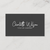 Carte De Visite QR Code Business custom Black Modern Professional (Devant)