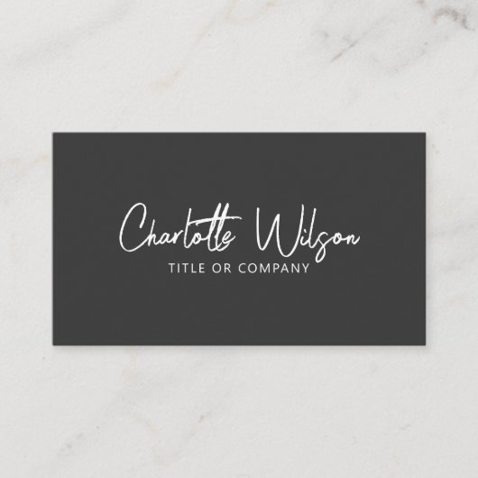 Carte De Visite QR Code Business custom Black Modern Professional (Devant)