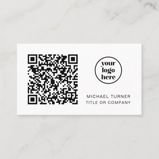 Carte De Visite QR Code Business Logo Modern Professional (Devant)