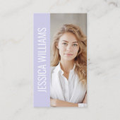 Carte De Visite QR Code Business Logo Modern Professional Lavender (Devant)