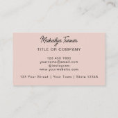 Carte De Visite QR Code Business Logo Modern Professional Pink (Dos)