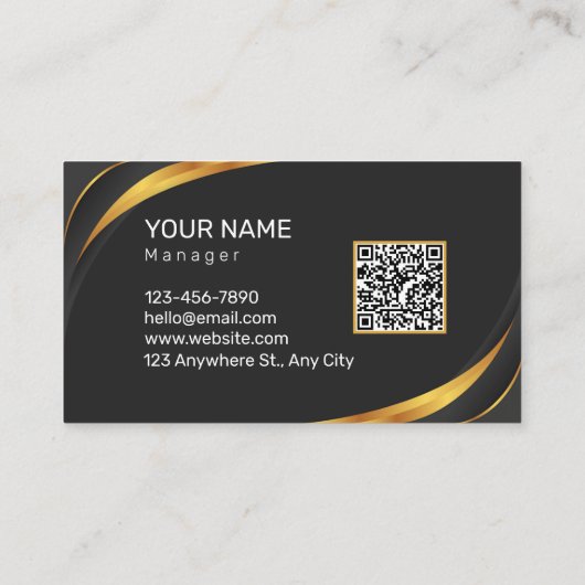 Carte De Visite QR Code Business Logo Moderne (Dos)