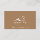 Carte De Visite QR Code Business Logo Moderne Professionnel Brown (Devant)