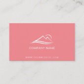 Carte De Visite QR Code Business Logo Moderne Professionnel Rose (Devant)
