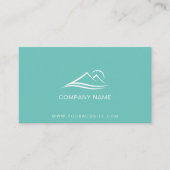 Carte De Visite QR Code Business Logo Moderne Professionnel Turquo (Devant)