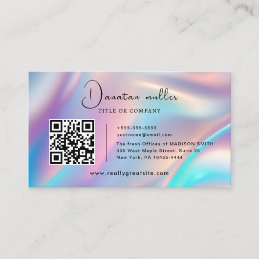 Carte De Visite QR Code Business Logo opal pierre (Devant)
