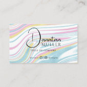 Carte De Visite QR Code Business Logo opal pierre (Dos)