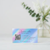 Carte De Visite QR Code Business Logo opal pierre (Debout devant)