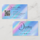 Carte De Visite QR Code Business Logo opal pierre (Devant / Derrière)
