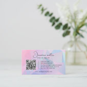Carte De Visite QR Code Business Logo opal pierre (Debout devant)