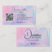 Carte De Visite QR Code Business Logo opal pierre (Devant / Derrière)