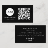 Carte De Visite QR Code Business Logo Professionnel (Devant / Derrière)