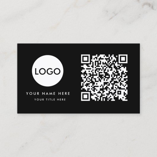 Carte De Visite QR Code Business Logo Professionnel (Devant)