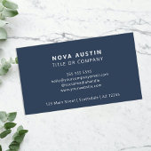 Carte De Visite QR Code Business Logo Professionnel Moderne Bleu