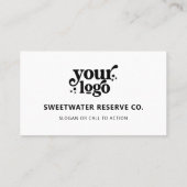 Carte De Visite QR Code Business Logo Professionnel Moderne Noir (Dos)