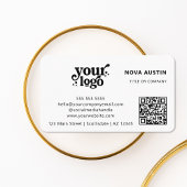 Carte De Visite QR Code Business Logo Professionnel Moderne Noir