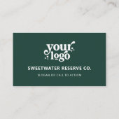 Carte De Visite QR Code Business Logo Professionnel Moderne Vert (Dos)
