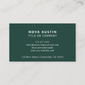 Carte De Visite QR Code Business Logo Professionnel Moderne Vert (Dos)