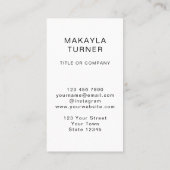 Carte De Visite QR Code Business Professional Logo Business Card (Dos)