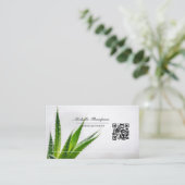 Carte de visite QR Code Cactus succulents du déser (Debout devant)
