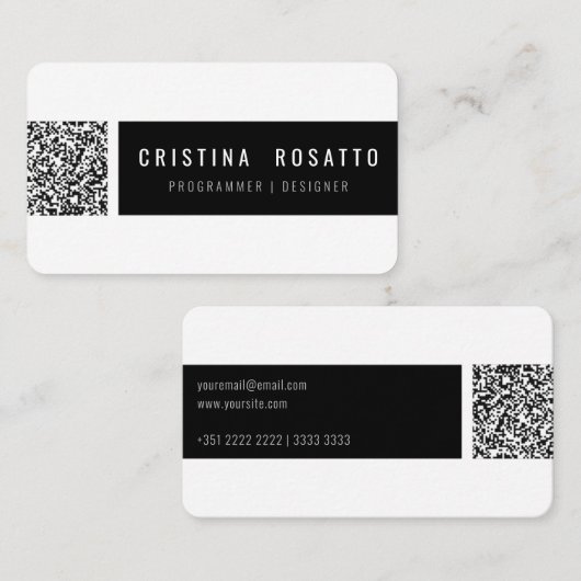 CARTE DE VISITE QR CODE CARD (Devant / Derrière)