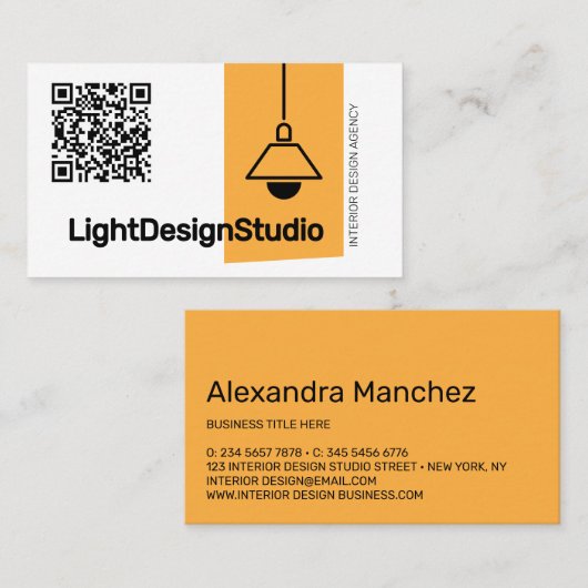 Carte De Visite QR Code Chandler Intérieur Architecte Meubles (Devant / Derrière)