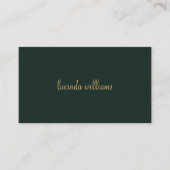 Carte De Visite QR Code Charcoal Chic Gold Script Monogramme (Devant)