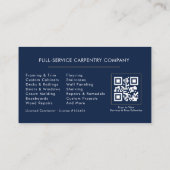 Carte de visite QR Code Charpenterie Amélioration (Dos)