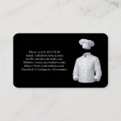 Carte de visite QR Code Chef Personnel Élégante en (Dos)