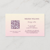 Carte De Visite QR Code | Cherry Blossom Pink (Dos)