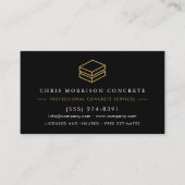 Carte De Visite QR Code Concrete & Cement Contractor Company (Devant)