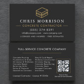 Carte De Visite QR Code Concrete Contractor Services