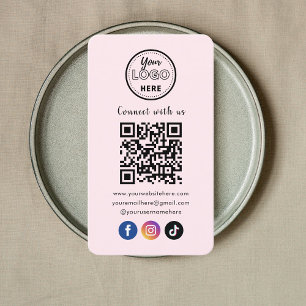 Carte De Visite QR Code Connectez-Vous Aux Médias Sociaux Américai