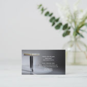 Carte De Visite Qr Code Cross Elegant Clergy Business Card (Debout devant)