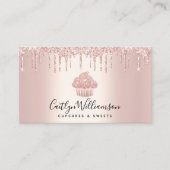 Carte De Visite QR Code Cupcake Boulangerie Chef Parties scintilla (Devant)