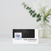 Carte De Visite QR Code Custom Design Contact virtuel Gras noir (Debout devant)