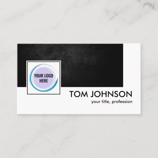 Carte De Visite QR Code Custom Design Contact virtuel Gras noir (Devant)