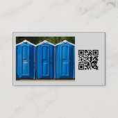 Carte De Visite QR Code, Custom Portable Toilet Rentals (Dos)