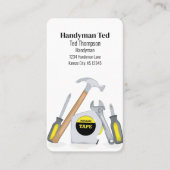 Carte De Visite QR Code Custom Social Media Handman Tools (Devant)